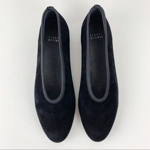 Stuart Weitzman Black Suede Flats